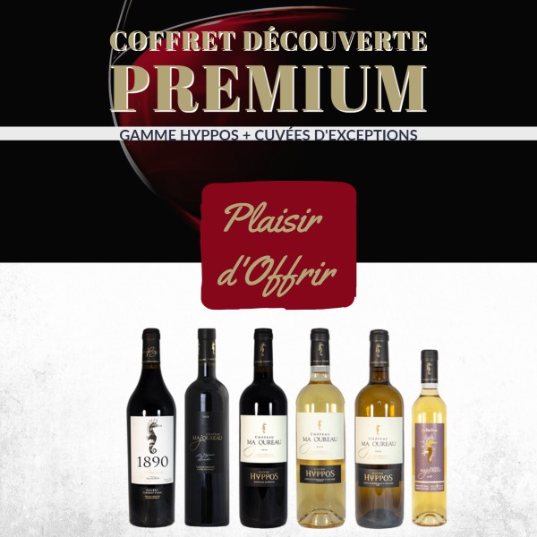 Caisse de vin à offrir, coffret cadeau Premium, château Majoureau