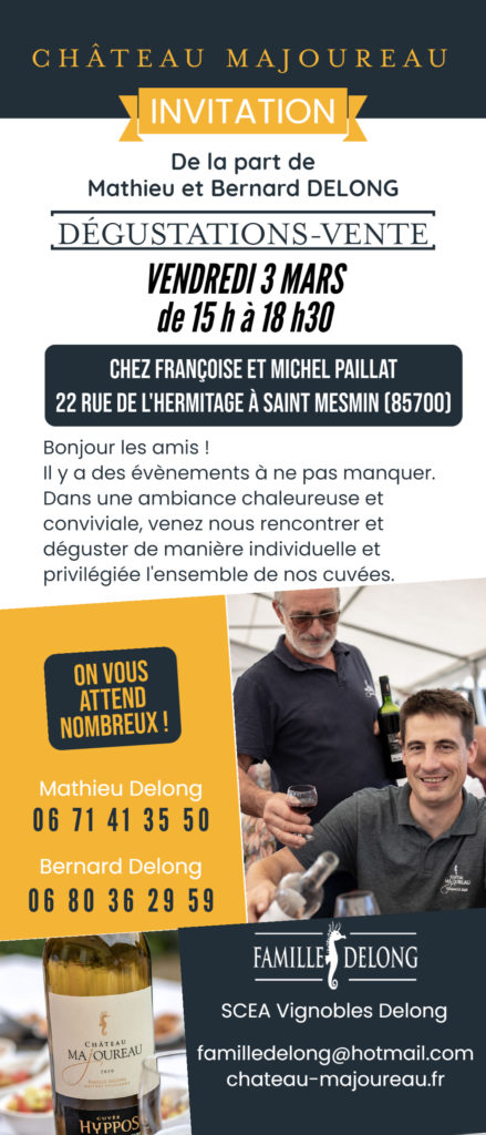 Dégustation des vins Majoureau chez Michel Paillat à Saint Mesmin