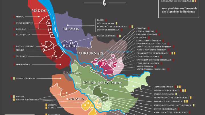 Carte des vins de Bordeaux